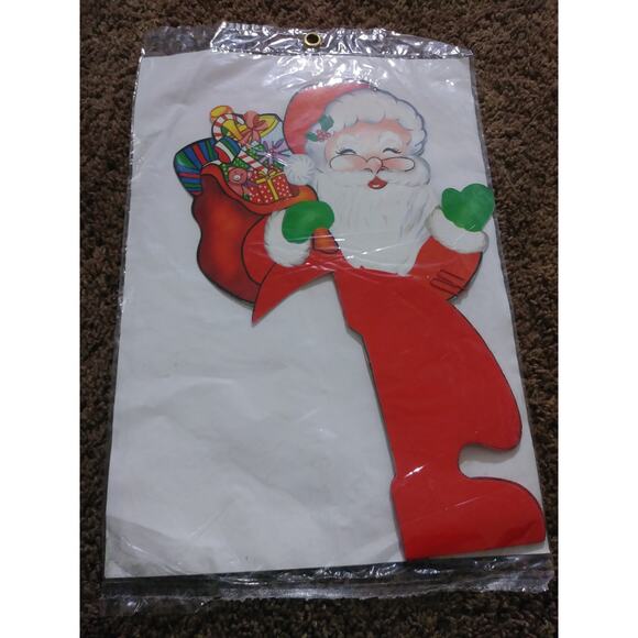 Vtg Christmas 16" Honeycomb Santa Claus New Old Stock St Nick Table Centerpiece - Picture 4 of 4